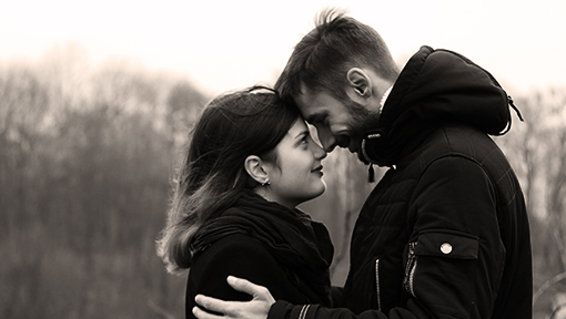 Young couple looking excited for the future